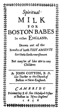 Cotton Title Page Fine Art Print - Spiritual Milk & Boston Babes, 1656