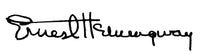 Ernest Hemingway Autograph Signature Fine Art Print by Granger Collection