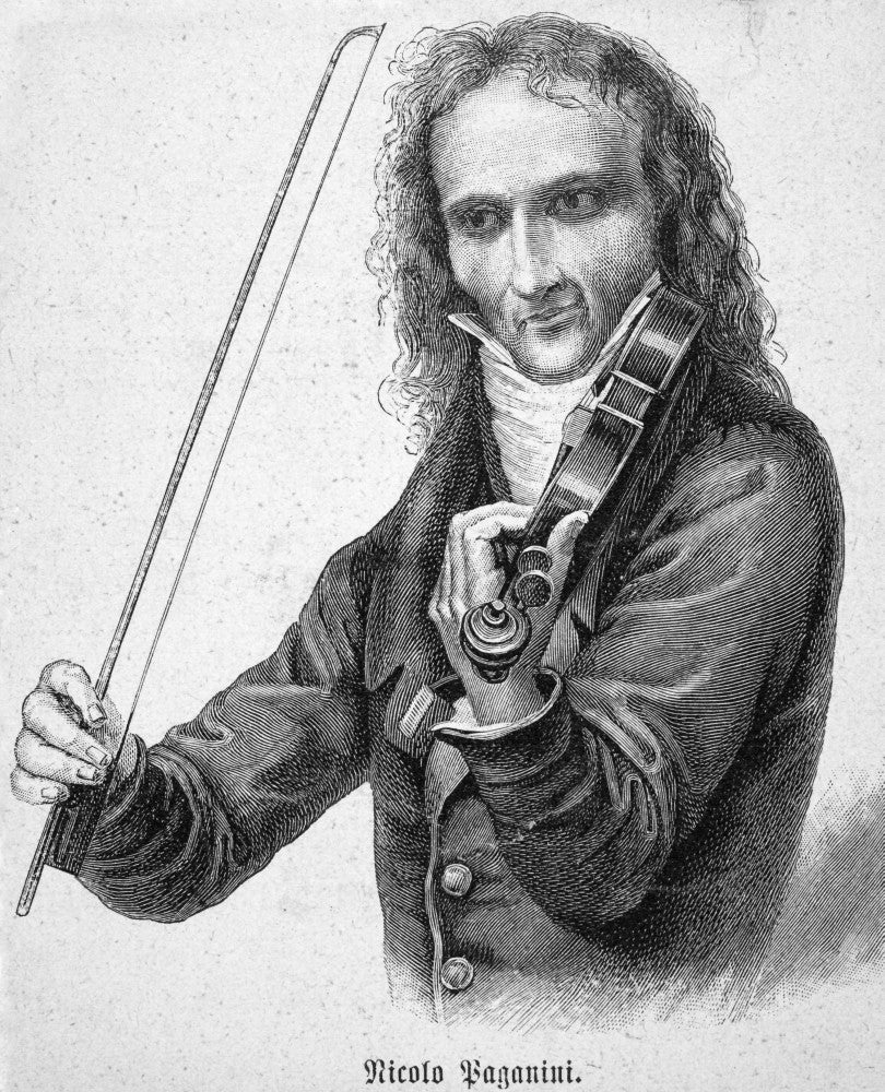 Nicolo Paganini 19th Century Wood Engraving Fine Art Print