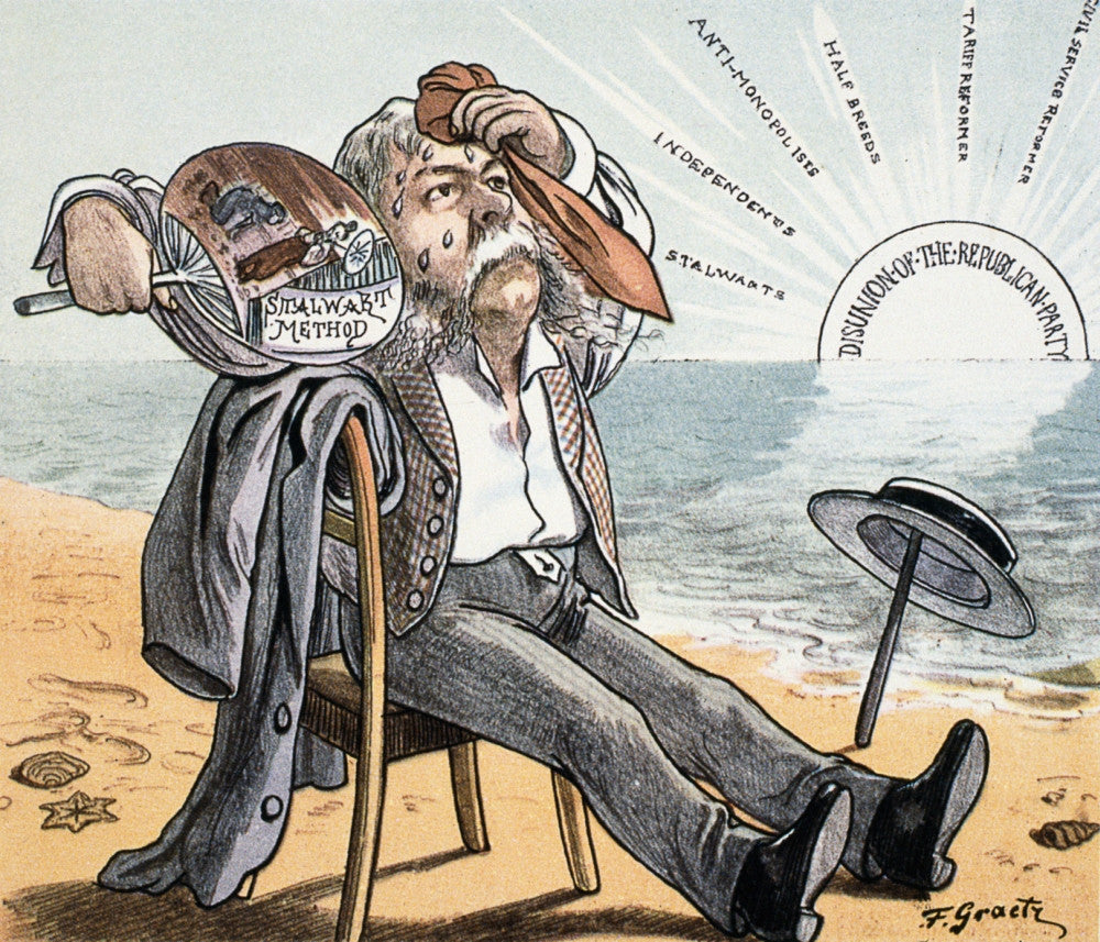 Chester A. Arthur Political Cartoon Print - Vintage Artwork