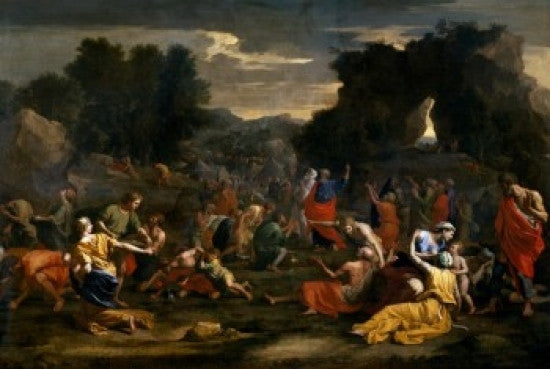 Israelites Gathering Manna in Baskets Fine Art Print by Nicolas Poussin