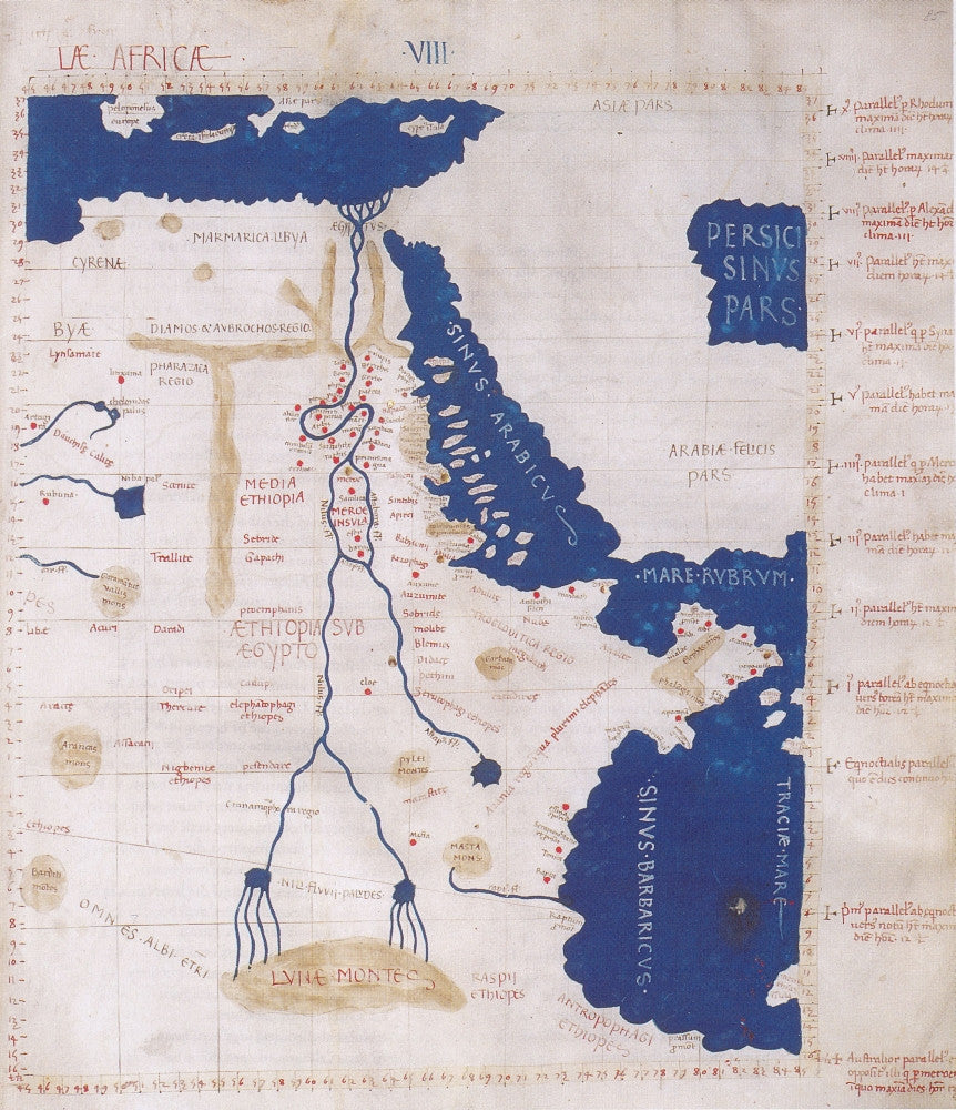 Ptolemy's 2nd Century Map of the Nile Fine Art Print by Science Source