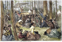 Camp Meeting in the American South Fine Art Print - 1872 Wood Engraving by Granger Collection