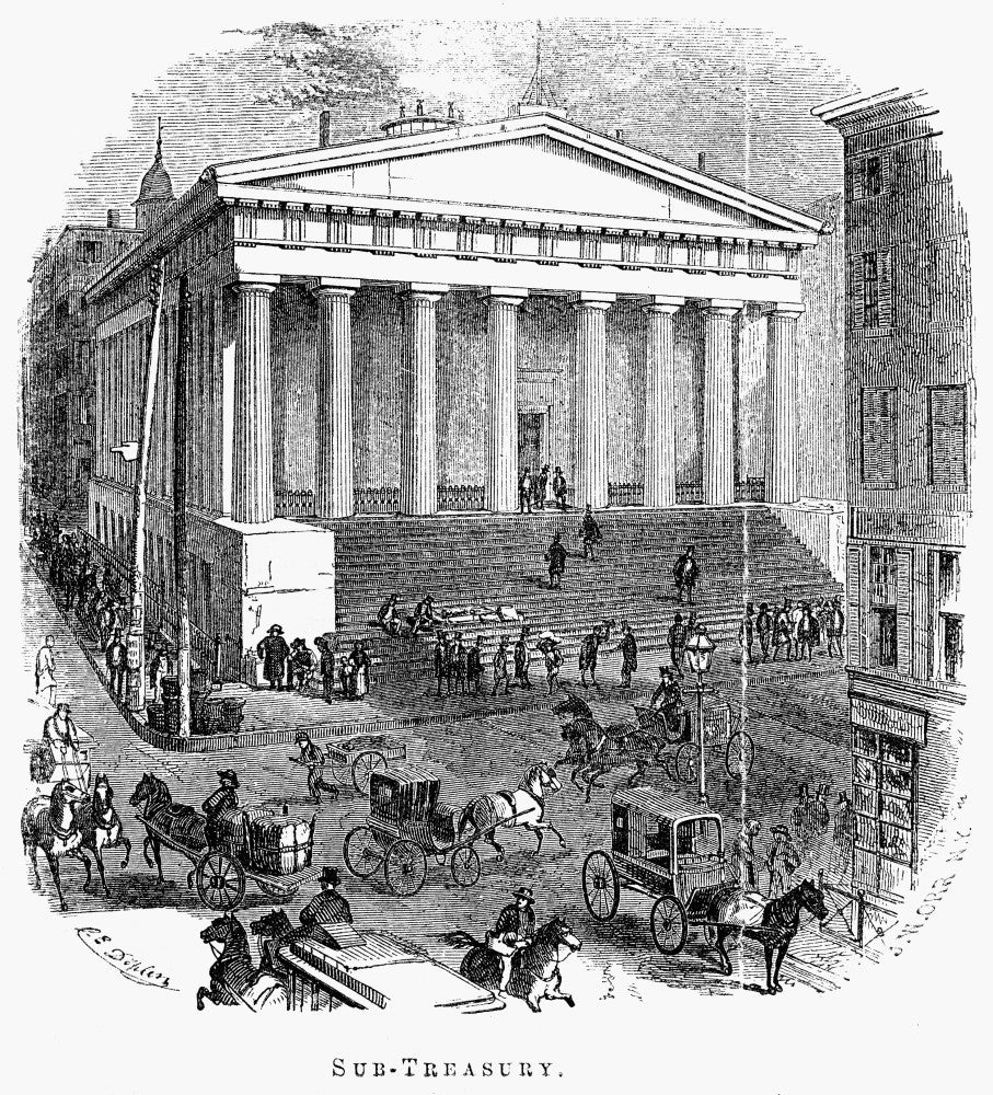 Wall Street 1865 Wood Engraving Fine Art Print by Granger Collection