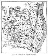 Battle of Saratoga, 1777 Fine Art Print - Historical American Revolutionary War Map