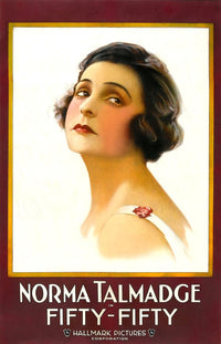 Fifty-Fifty Movie Poster Art Print by Norma Talmadge - 1916