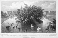 London's Regent's Park Fine Art Print - Steel Engraving 1828 by Granger Collection