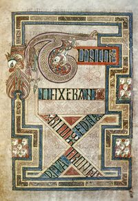 Book of Kells Crucifixion Text Fine Art Print by Granger Collection