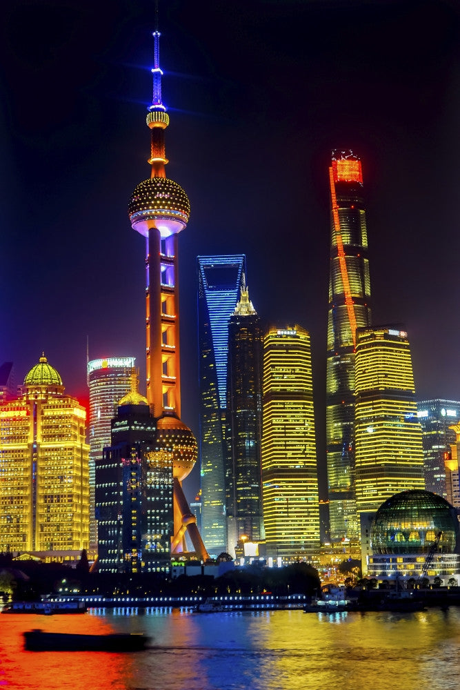 Bund Skyscrapers Fine Art Print by William Perry - Shanghai, China