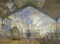 St. Lazare Station Fine Art Print by Claude Monet | Posterazzi