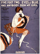 Five Foot Two, Eyes Of Blue Foxtrot Song Sheet Cover Print, 1925