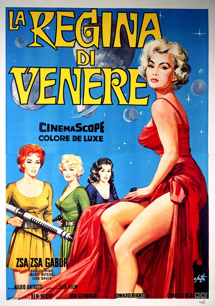 Queen of Outer Space Fine Art Print - Zsa Zsa Gabor 1958 Movie Poster