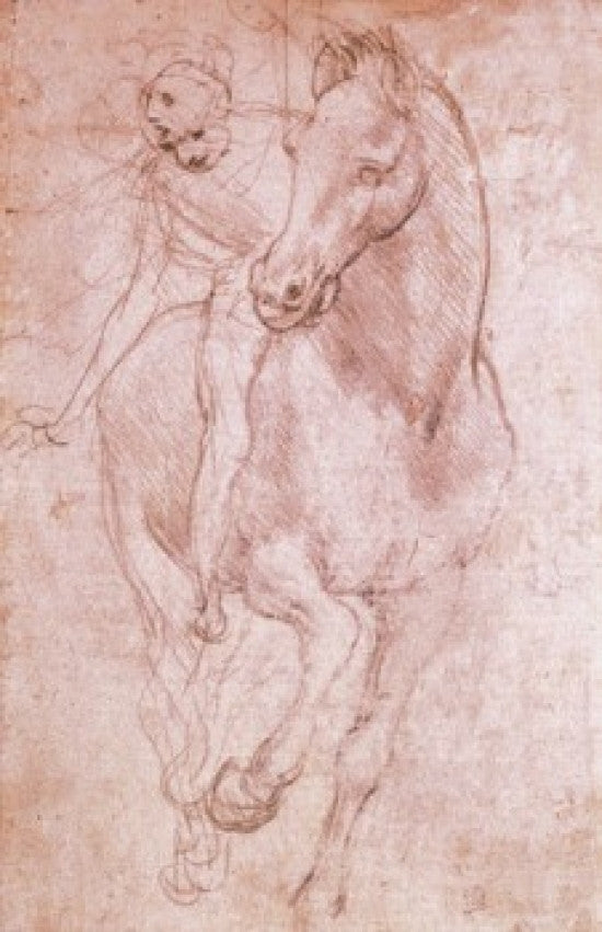 Horse & Rider Fine Art Print by Leonardo da Vinci - Private Collection