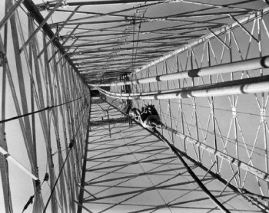 Low Angle View of an Oil Drilling Rig Fine Art Print