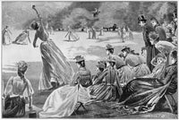 A Ladies Cricket Match Fine Art Print by Mary Evans/Peter & Dawn Cope