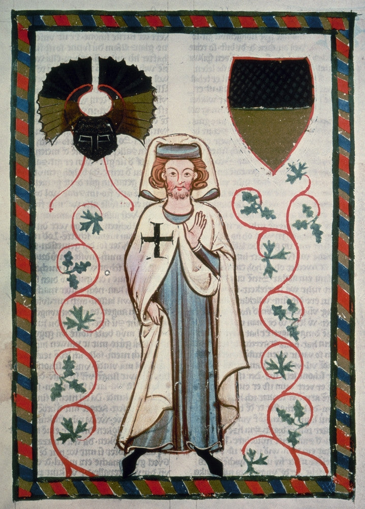 Teutonic Knight Fine Art Print - Illumination from Codex Manesse