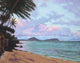Koko Palms with Koko Head View Acrylic Painting by Patti Bruce