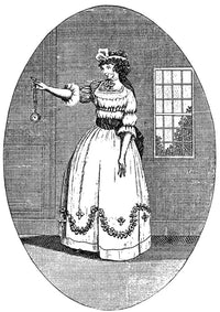 Early American Actress: Line Engraving of Mrs. Lewis Hallam, Jr. by Cornelius Tiebout