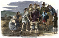 Irish Potato Famine Wood Engraving Print - Miss Kennedy at Kilrush