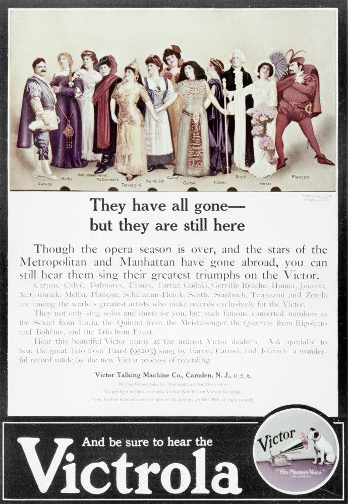 Victrola Phonographs Advertisement Print - 1905 American Magazine Art by Granger Collection
