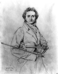 Nicolo Paganini Fine Art Print - Pencil Drawing by Ingres