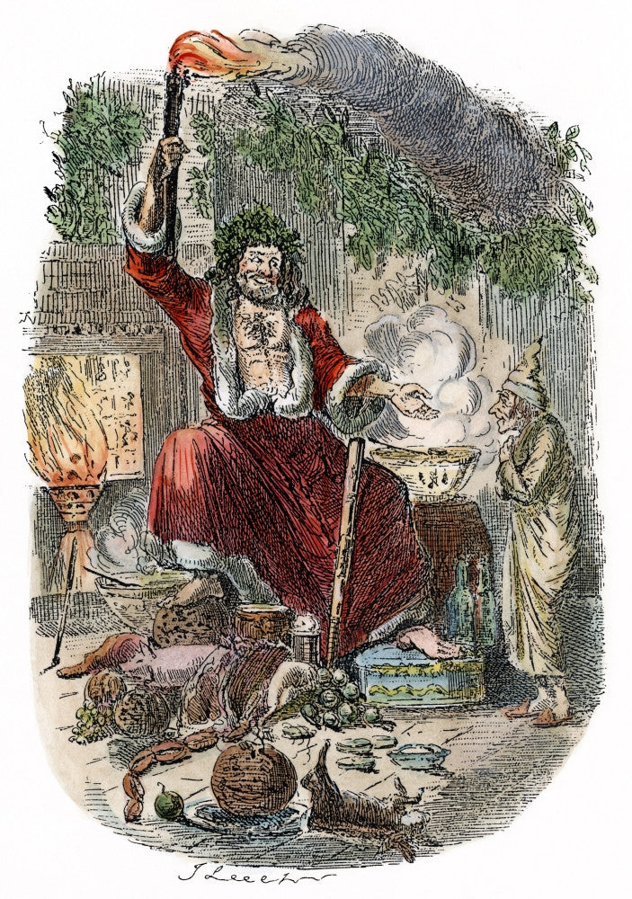 The Ghost of Christmas Present Etching by John Leech | Fine Art Print