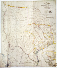 Texas Map Fine Art Print - Independent Republic of Texas 1841