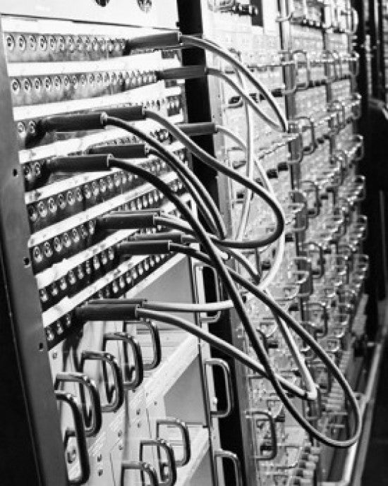 Telephone Switchboard in Network Control Room Fine Art Print