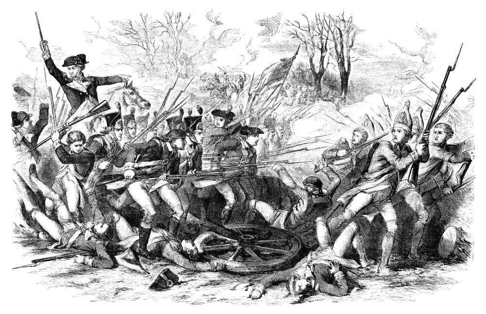 Battle of the Cowpens 1781 Engraving Print by John Andrew