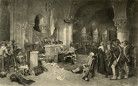The Trial of Marie Antoinette Fine Art Print - 1793 Photogravure