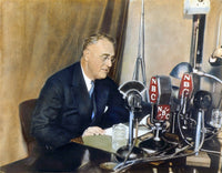 Roosevelt Fireside Chat Fine Art Print - Franklin D. Roosevelt 1938