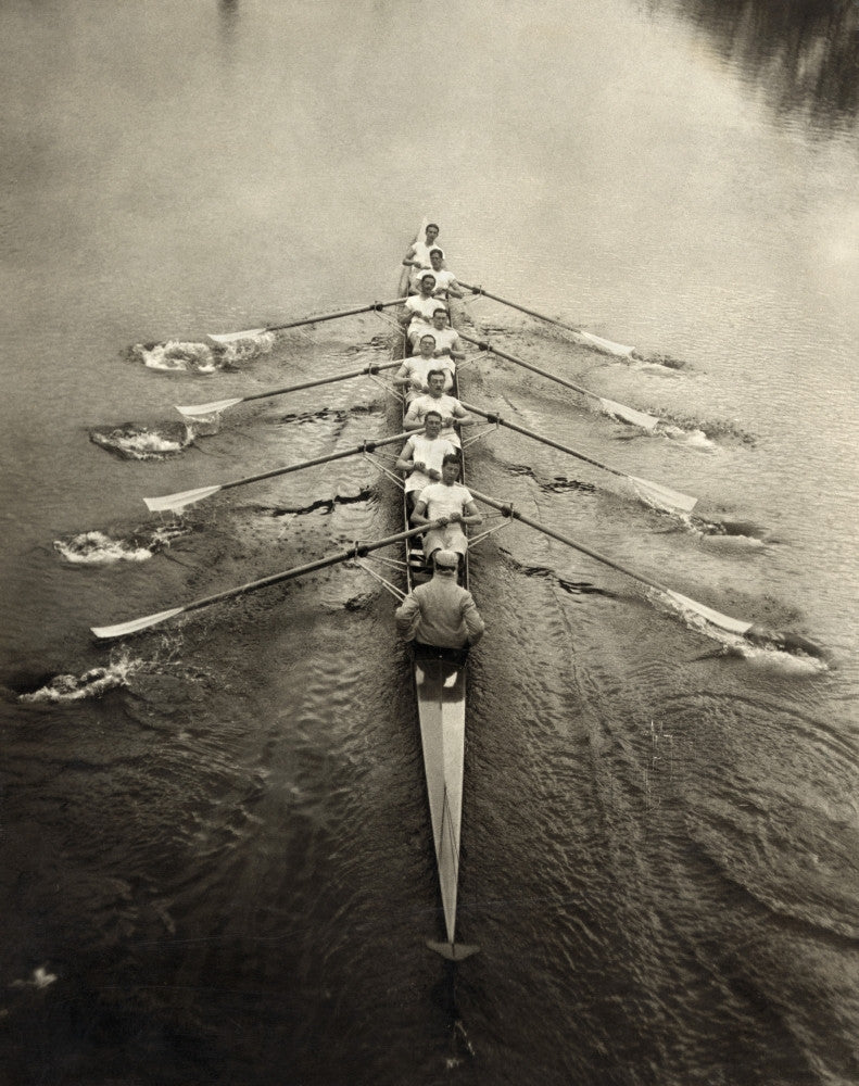 Cambridge Rowing Team Fine Art Print - 1913 Photograph