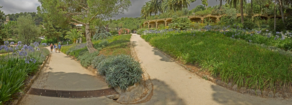 Jardines de Austria Fine Art Print in Parc Guell, Barcelona by Panoramic Images