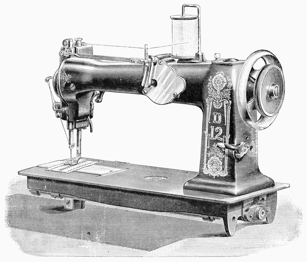Sewing Machine C1890 Industrial Sewing Machine Poster Print by Granger Collection