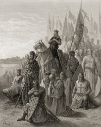 King Louis IX Before Damietta - First Crusade Fine Art Print