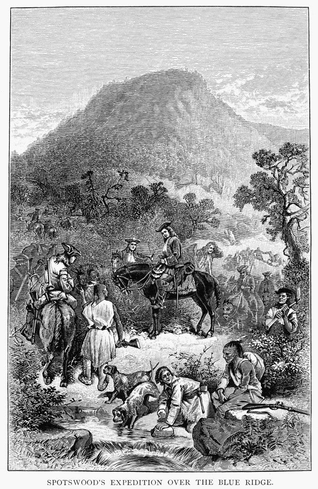 Spotswood's Expedition Fine Art Print - Historic 1716 Wood Engraving