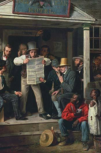 War News From Mexico Fine Art Print by Richard Caton Woodville