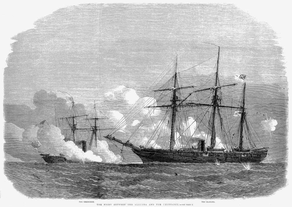 Kearsarge vs. Alabama Civil War Engagement Fine Art Print