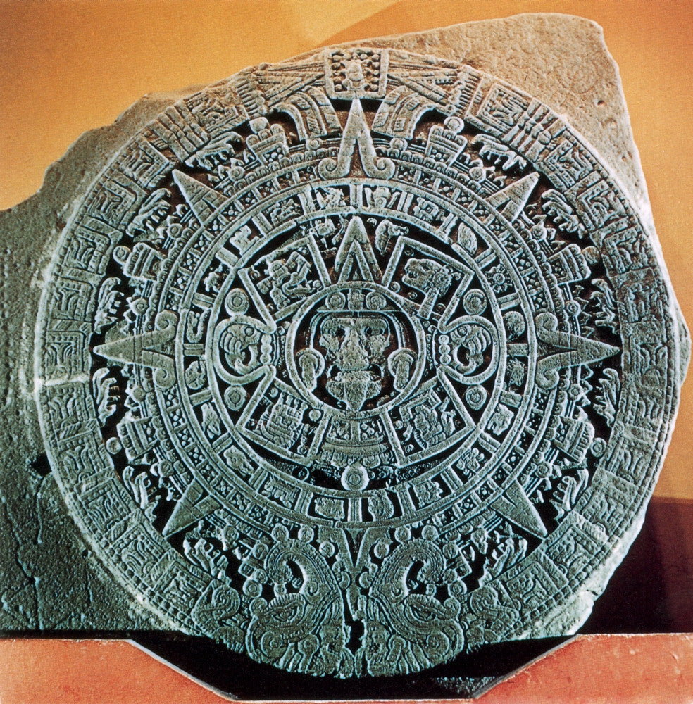 Aztec Calendar Stone Fine Art Print - Multiple Sizes Available