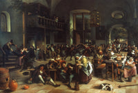 Merrymaking in an Inn Fine Art Print by Jan Steen, 1674