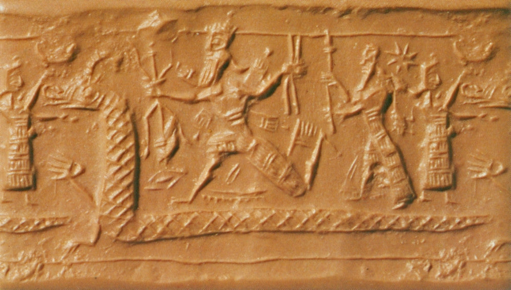 Battle Between Marduk and Tiamat Fine Art Print by Science Source