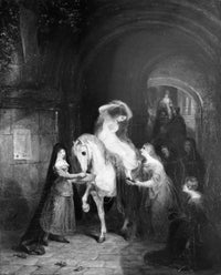 Lady Godiva Preparing to Ride Through Coventry Fine Art Print by George Jones