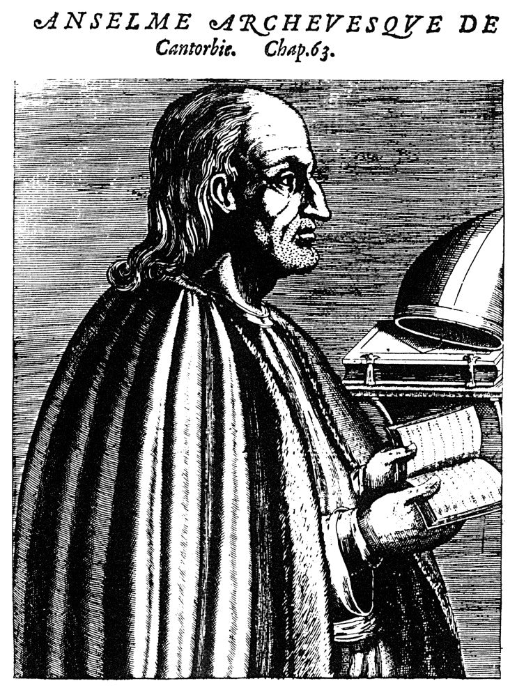 St. Anselm of Canterbury Fine Art Print - 1584 French Engraving by Granger Collection