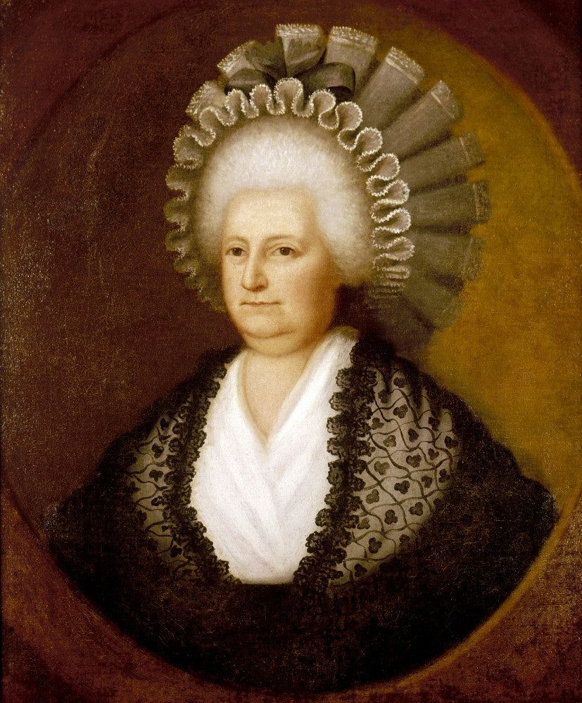Martha Washington Oil on Canvas Print by Edward Savage