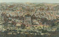 Antique Map of Jerusalem Color Fine Art Print
