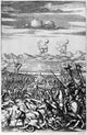 Spanish Conquistadors Battling Incas at Cuzco - Fine Art Print