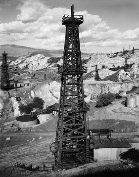 Oil Drilling Rig in an Oil Refinery Fine Art Print