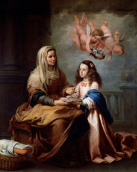 Saint Anna and the Virgin Fine Art Print by Bartolome Esteban Murillo