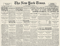 Wall Street Crash 1929 Front Page New York Times Poster Print by Granger Collection