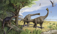 Raptor Stalking Europasaurus Holgeri Dinosaurs Fine Art Print